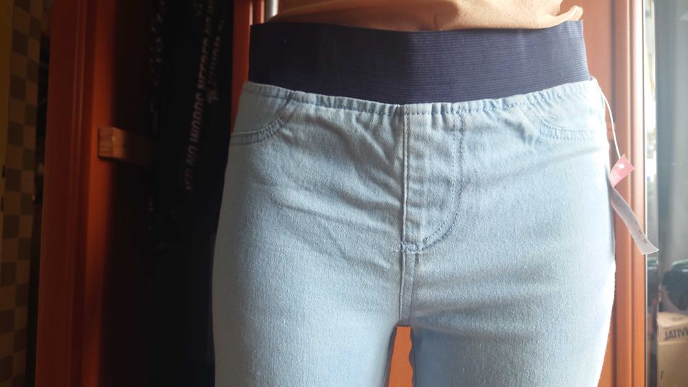 rybaczki jeansowe na gumce Janina nowe 3/4 rozmiar 36