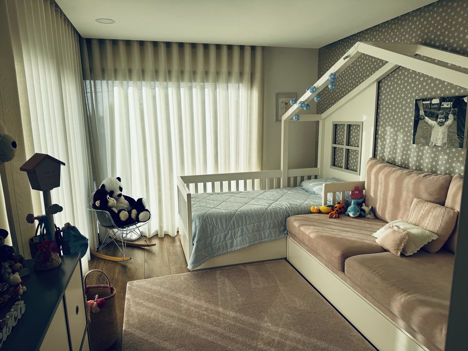 Quarto criança cama 90x1,90 branco lacado