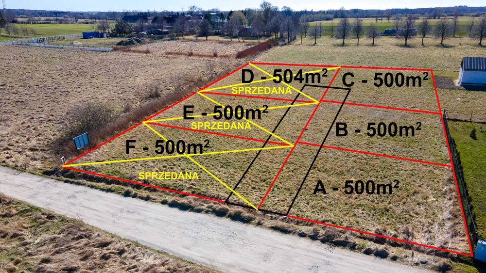 Atrakcyjna działka 500m2 Gleźnowo na sprzedaż