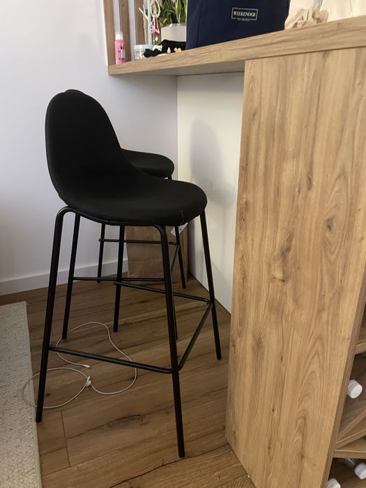 2 hokery czarne industrialne