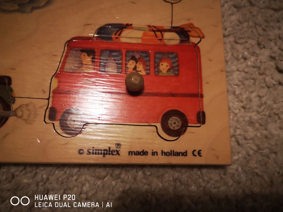 Drewniane puzzle simplex vintage