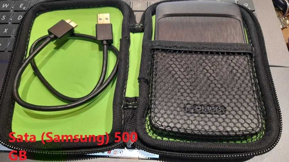 Discos externos SATA de 250 GB e 500 GB