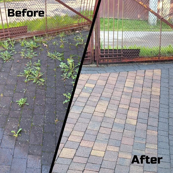 Mycie kostki brukowej + poprawki brukarskie