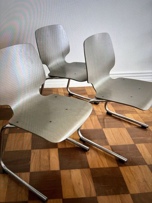 set of 3 mid-century pagwood chairs kusch&co