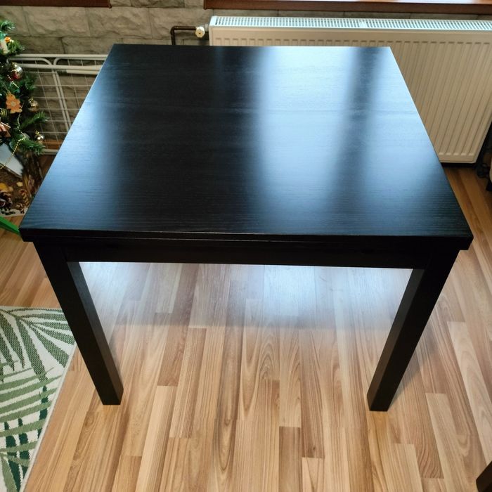 Stół rozkładany czarnobrązowy 90/129/168 x 90 IKEA