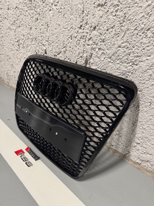 Grill, atrapa zderzak, kratki, plaster miodu. Audi A6 C6