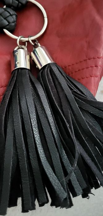 OKAZJA unikat piękna skórzana bordowa torebka torba ze skóry skóra nat