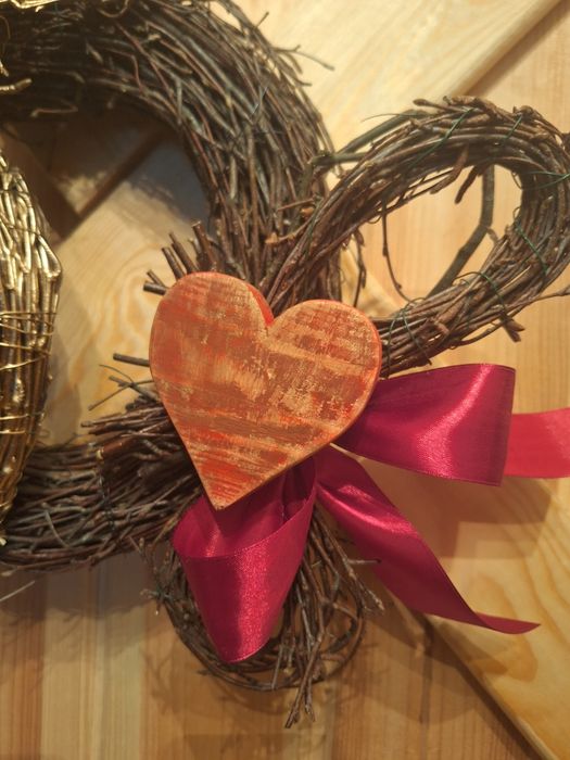 Naturalny wianek WAZKA 40 cm walentynki