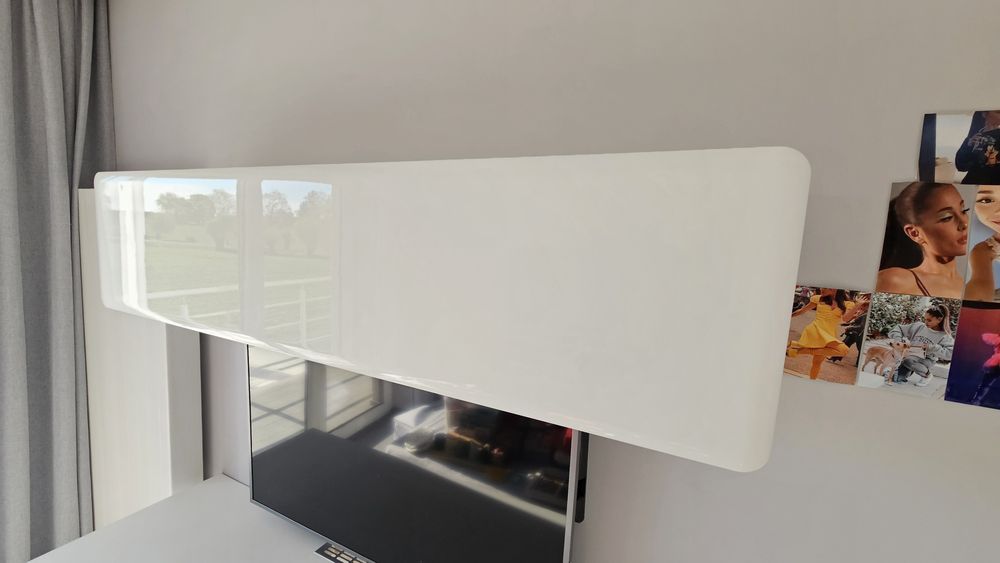 Półka wisząca lakierowana biała 34x150x31