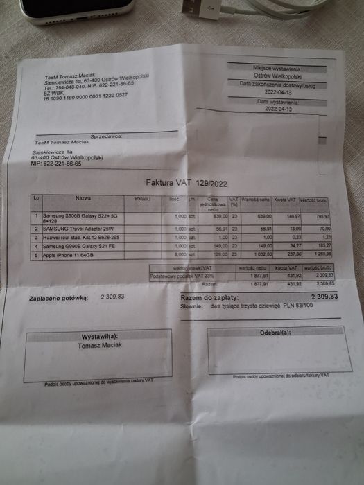 iPhone 11 biały 64 gb