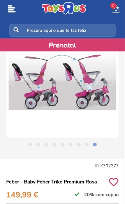 Triciclo baby Feber trike premium