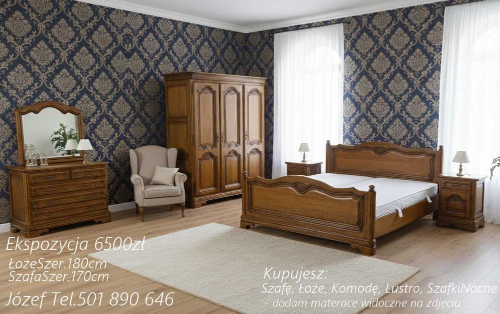 Meble do sypialni - Dębowe - Stylowe - Dowieziemy