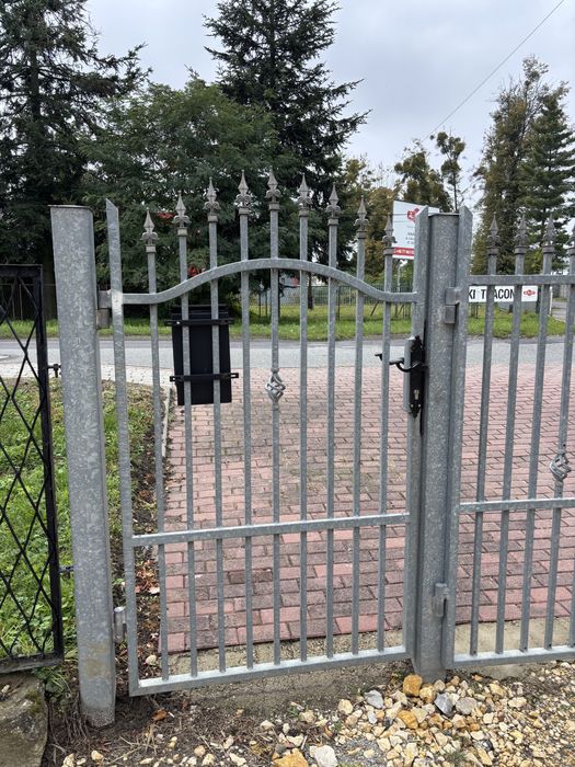 Brama z furtką ocynk