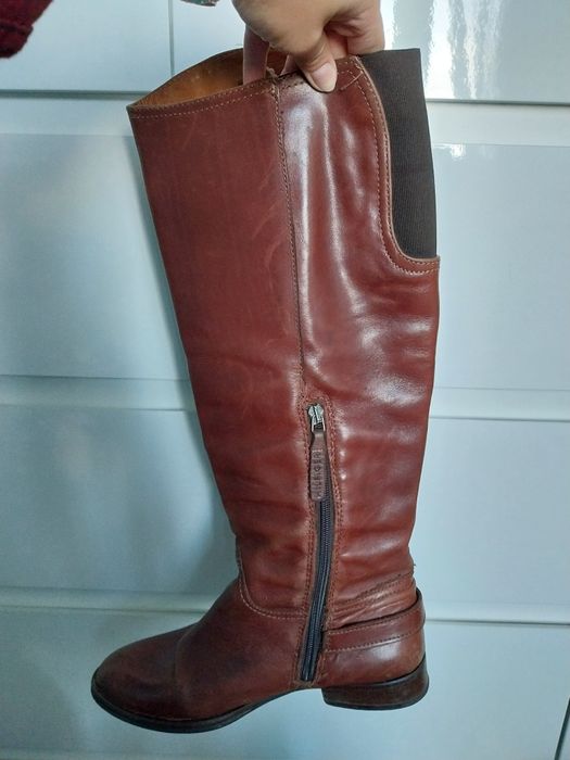 Kozaki Tommy Hilfiger brąz buty brązowe kozaczki 39
