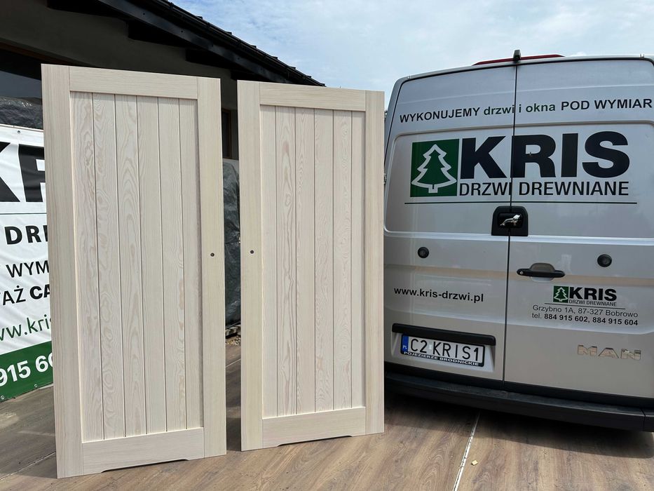 Drzwi drewniane sosnowe OD RĘKI ługowanie i olejowane NA KAŻDY WYMIAR