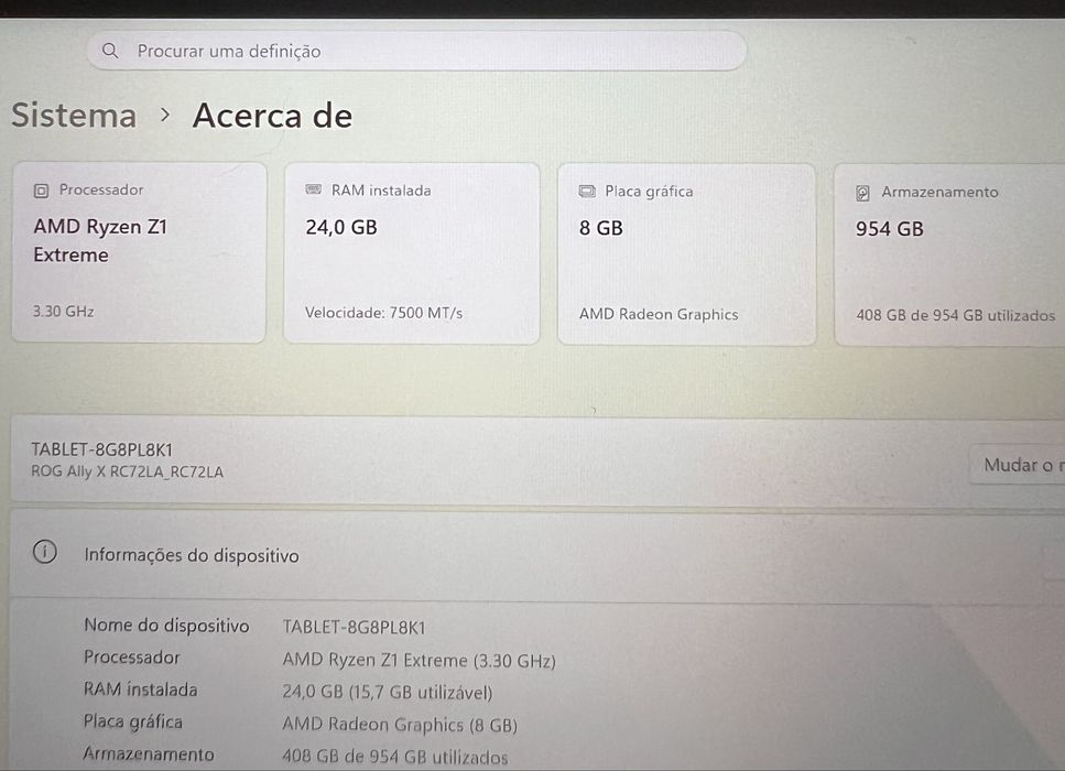 Asus ROG Ally X (Z1 Extreme / 24GB RAM / 1TB) – Como Nova + Extras Premium