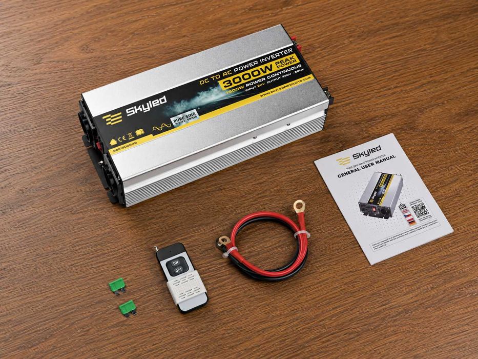 Przetwornica 1500W z USB, DC24V AC220V-240V pełen sinus, TIR, Ciężarówka