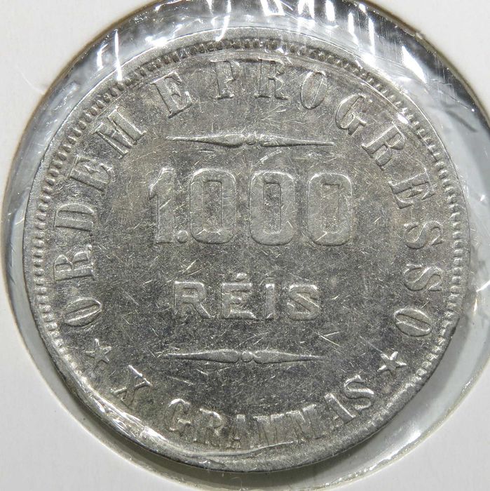 BRASIL – 1.000 Réis 1911 – MBC PRATA 900‰