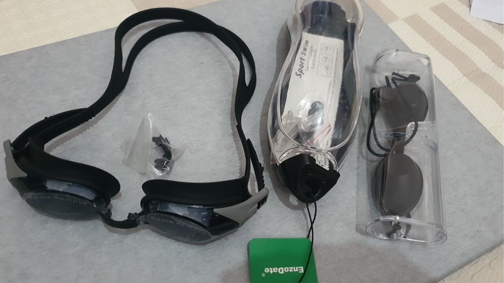 Óculos de Natação Anti-Fog UV – Ajustáveis, Impermeáveis