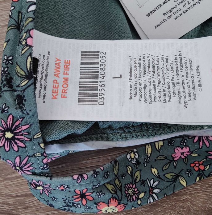 Top Biquíni Up verde com flores "NOVO"