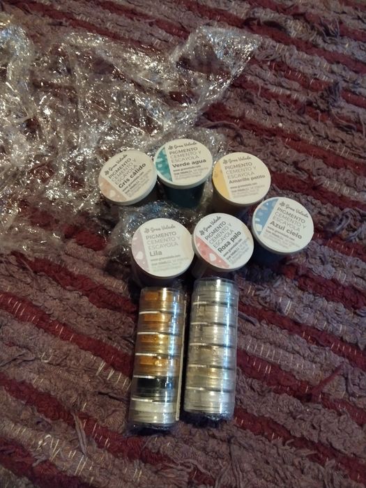 Pigmentos para trabalhos manuais: cerâmica fria, cal e gesso e outros