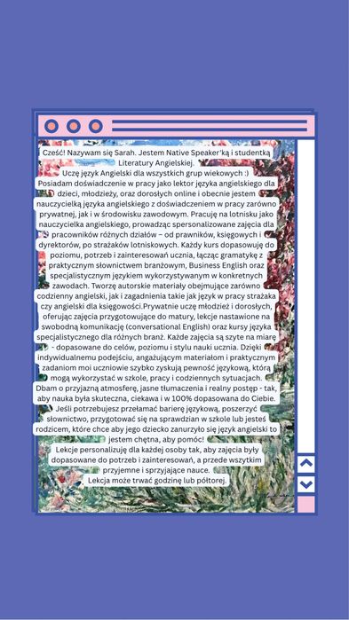 Nauczycielka - Lekcje angielskiego