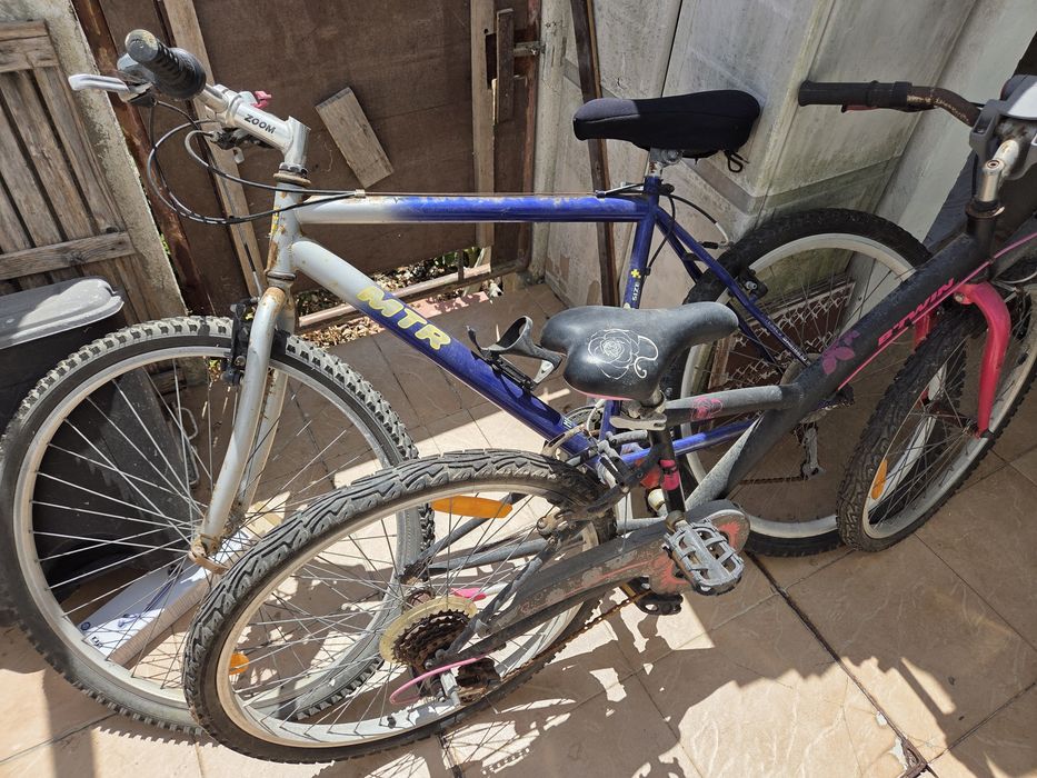 Bicicletas de adulto e jovem
