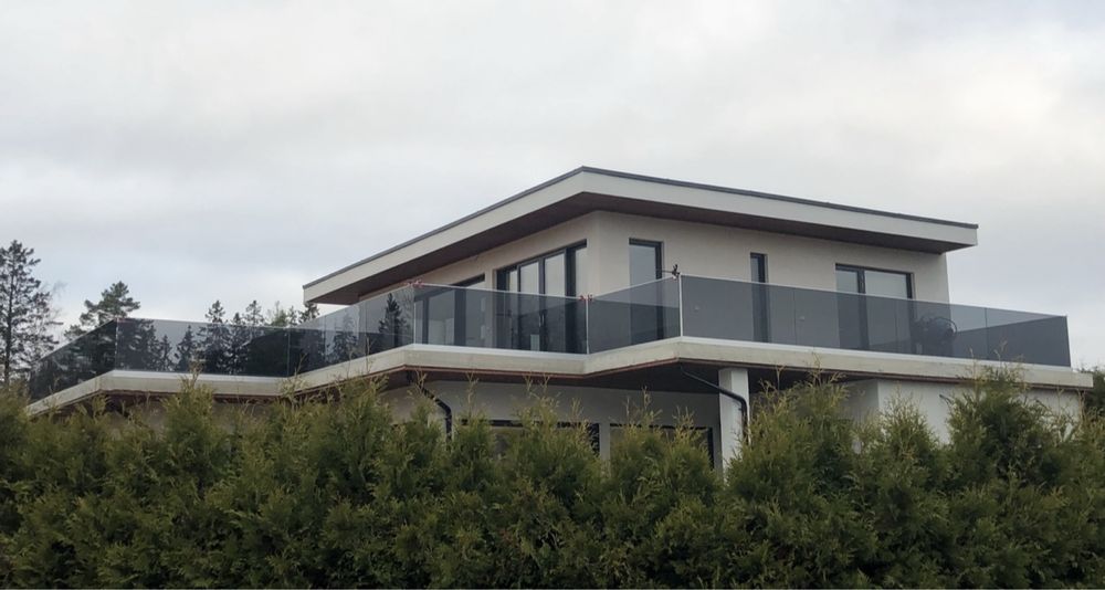 Balustrada szklana ,stal nierdzewna