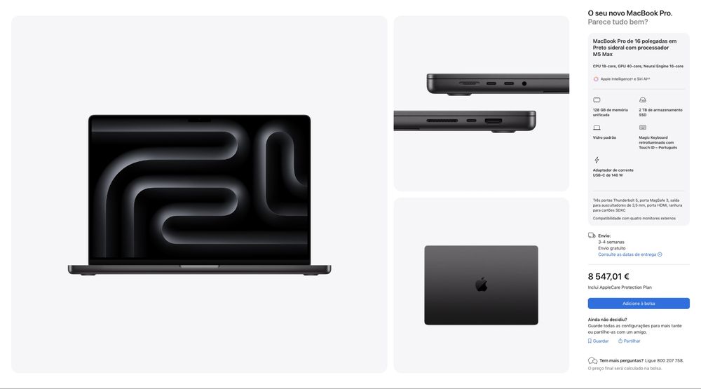Macbook Pro 16 M5 Max 128 GB