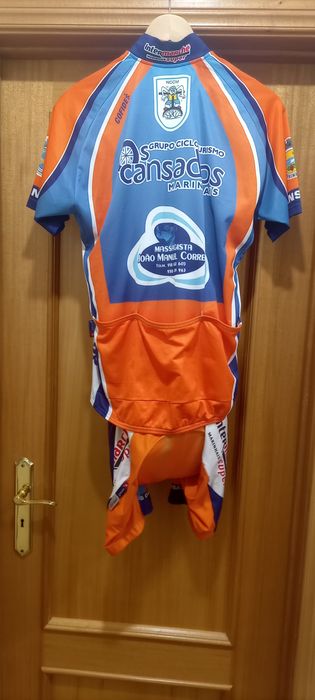 Jersey com Calção ciclismo tamanho L