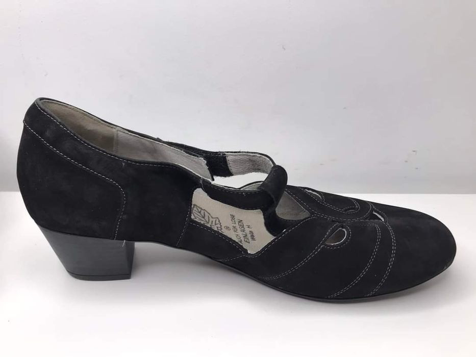 Czółenka skórzane zamszowe Waldlaufer  Rozmiar 40