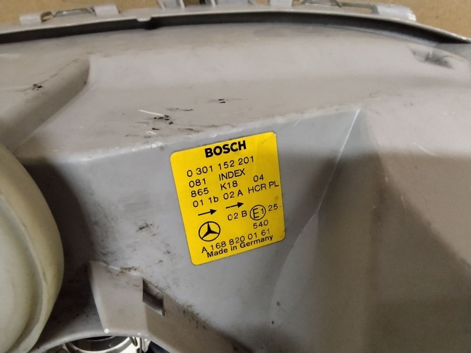 Lampa przednia lewa Mercedes a-klasa 1 I W168 EUROPA 97-01 przód lewy