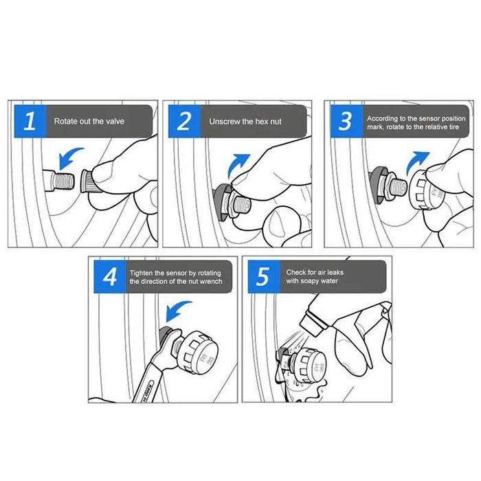 Sistema de Monitorização de Pressão de Pneus TPMS - 2 Sensores