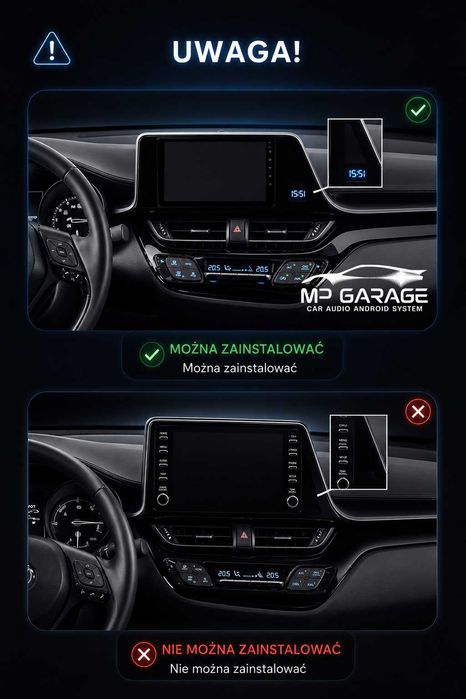 Toyota CH-R Radio Nawigacja Android 14 LTE CarPlay AndroidAuto Montaż Gwarancja PL