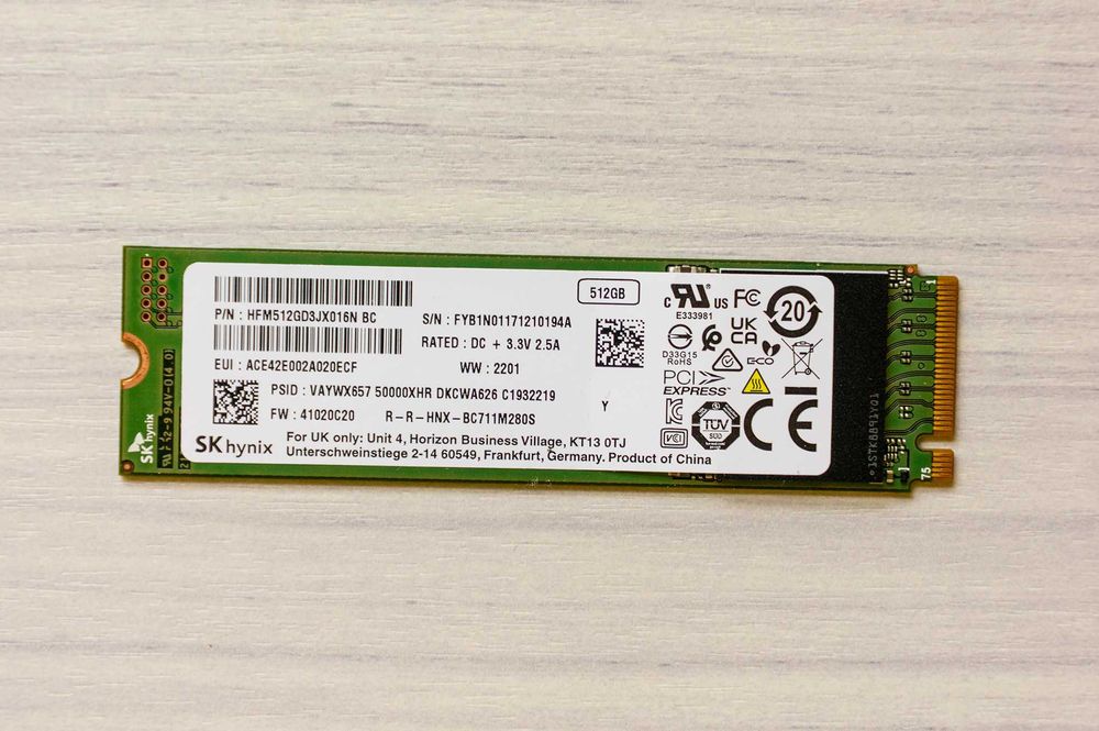 Продам NVMe SSD SK Hynix HFM512GD3JX016N (512GB)