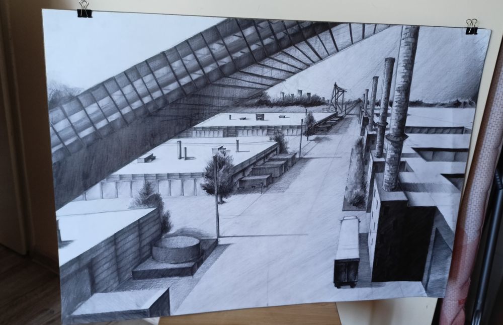 Rysunek hale przemysłowe