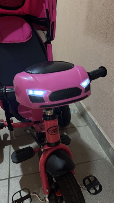 Триколісний дитячий велосипед Turbo Trike з батьківською ручкою
