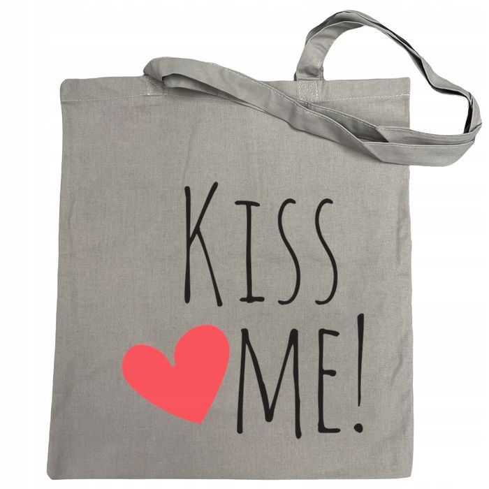 walentynki torba na zakupy nadruk kiss me serca