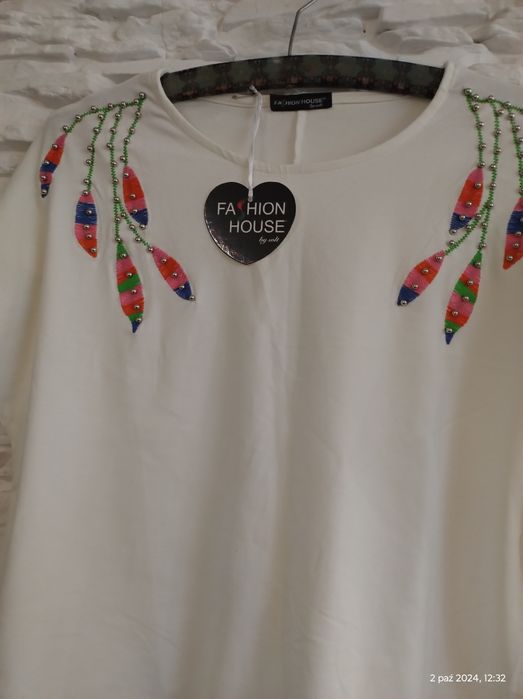 Bluzka kremowa nowa  42/44/46 okazja