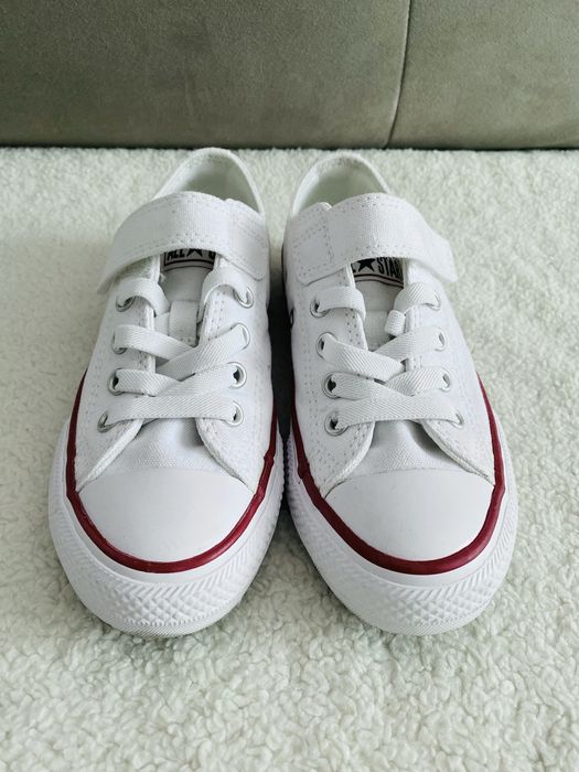 Trampki Converse białe sportowe półbuty na rzepy sneakersy tenisówki