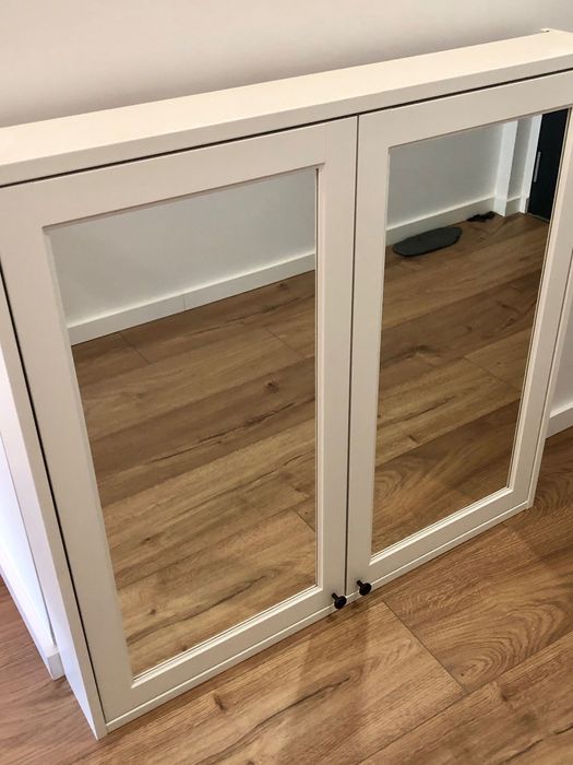 TÄNNFORSEN
Armário Ikea espelhado c/portas, branco, 100x15x95 Novo