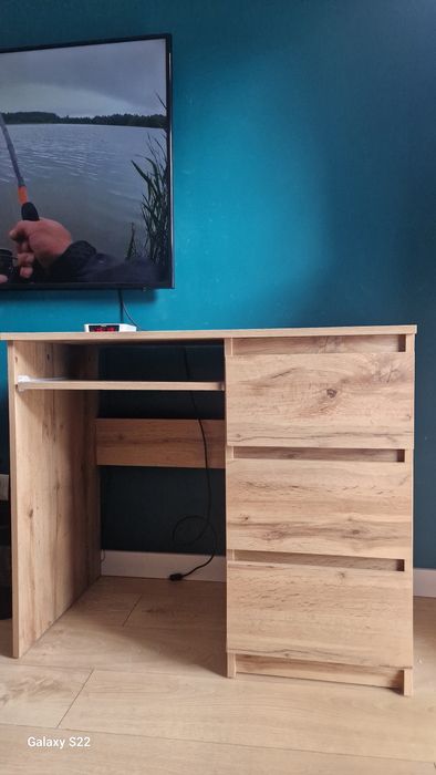 Biurko komputerowe 90x50 kolor drewna