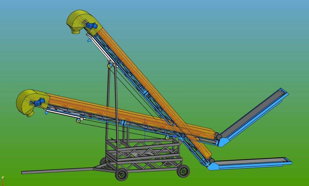 Разгрузчик вагонов ленточный для щебня, песка от 180 тон в час