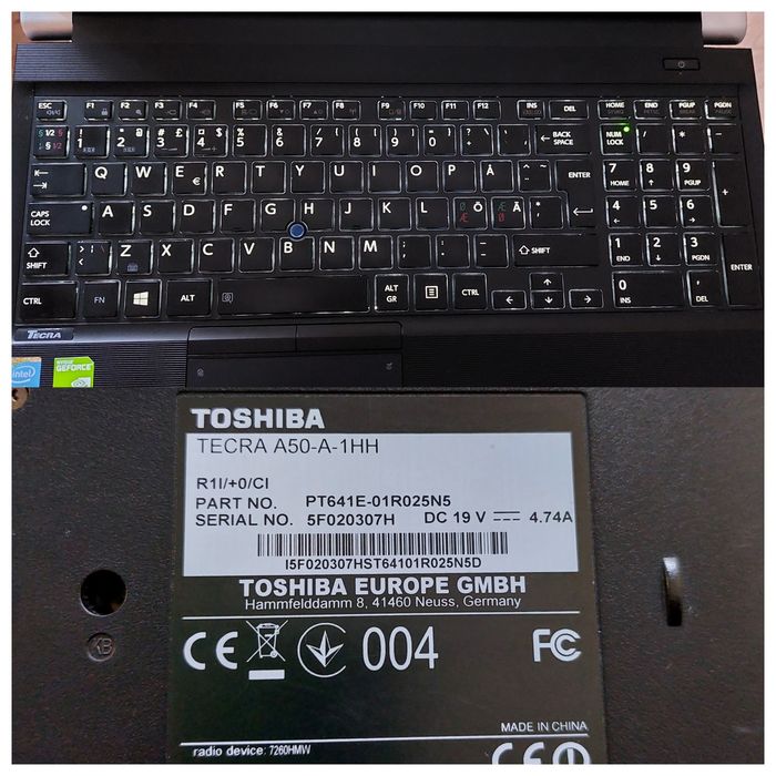Toshiba 15.6"/i7 4gen/8gb/ssd256/акб 3 години