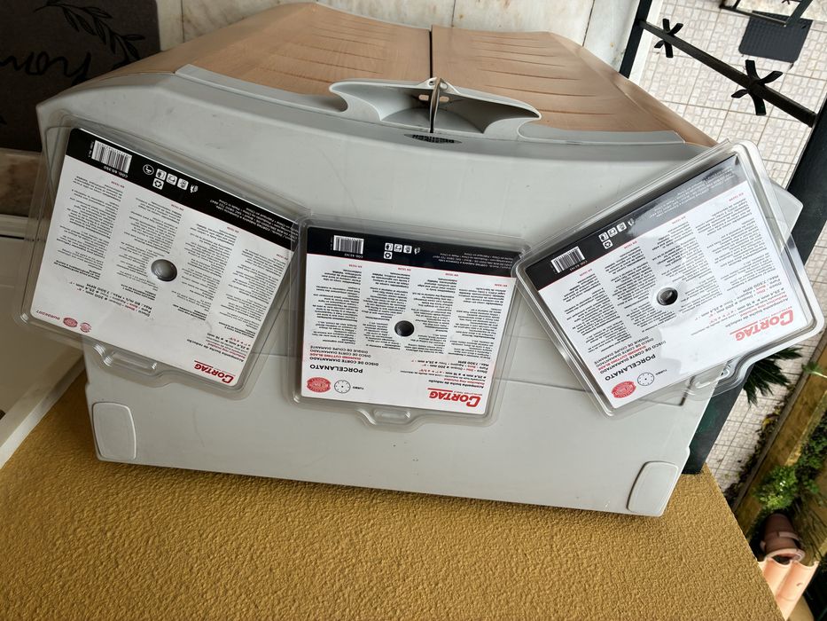 3 discos de diamante de 200mm para maquinas de corte a agua novos