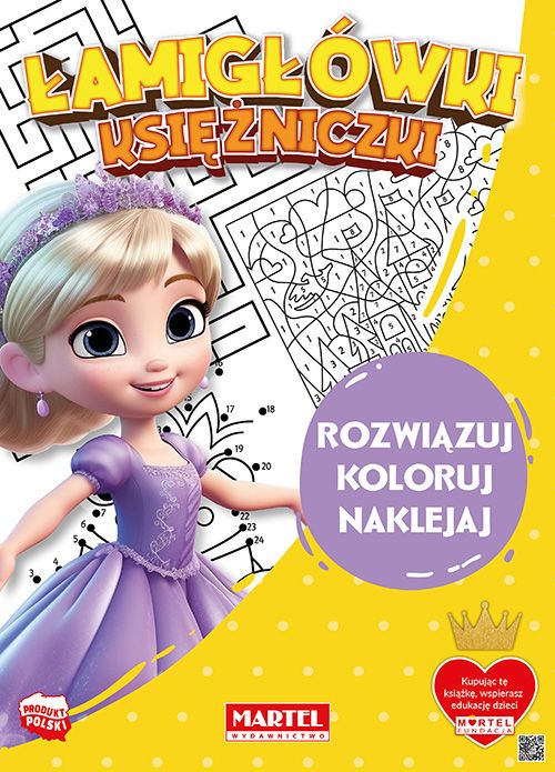 Łamigłówki Księżniczki + Naklejkami. Nowy Produkt