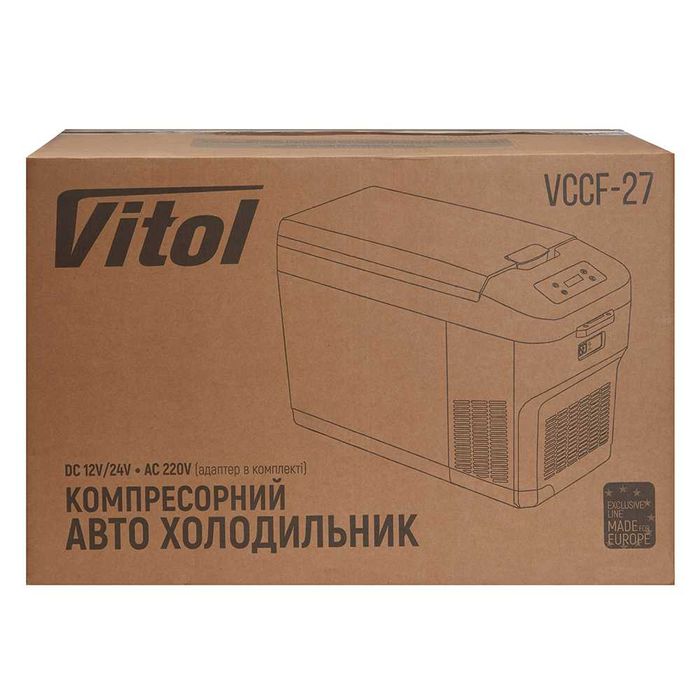 Холодильник компресорний 27 л. VCCF-27 DC/AC 12/24/220V