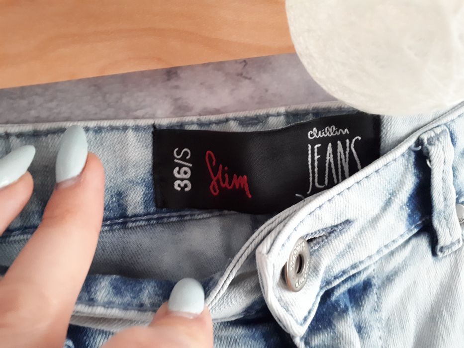 Jeansy niski stan S