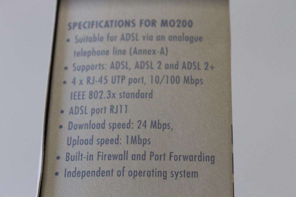 Sweex MO 200 ADSL 2/2+ Modem/Router64738613917058124