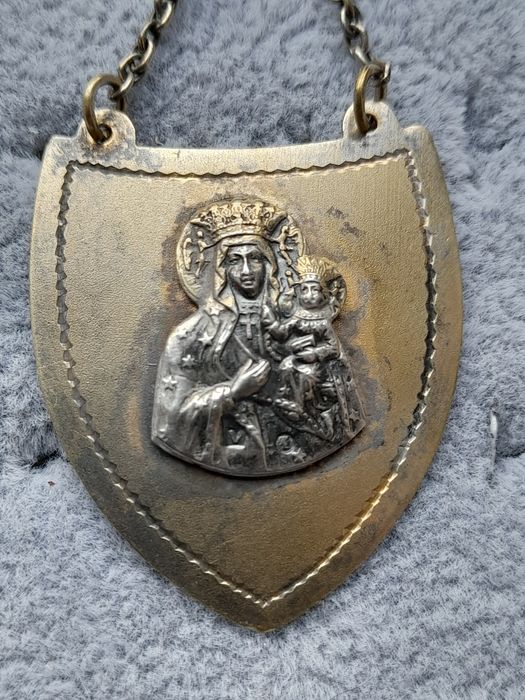 Stary ryngraf zlocony w srebrze